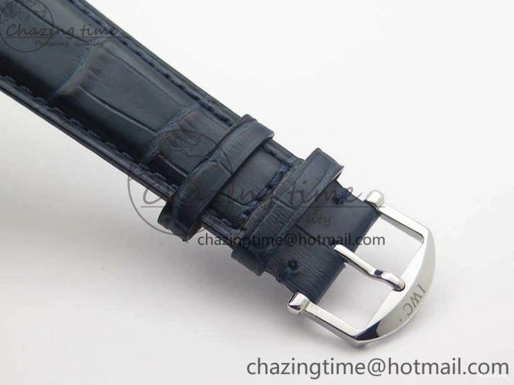 MIROTIME 0115 Portuguese Fa Jones IW544203 SS GSF 1:1 Best Edition White Dial On Leather Strap Trendsetting 7235